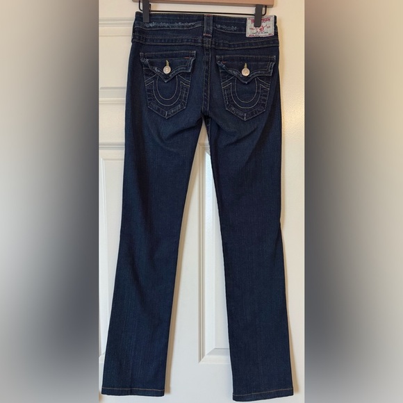 True Religion Dark Wash Billy Flap Pocket Jeans Size 26 - Picture 2 of 12